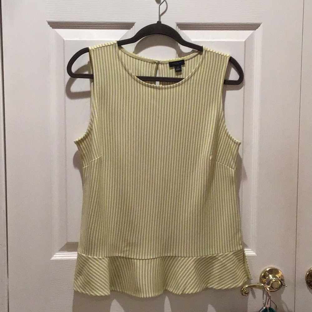NWT Ann Taylor Factory stripe Peplum Sz Medium